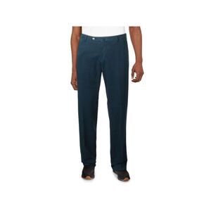 TORIN OPIFICIO Mens Teal Flat Front, Straight Leg Regular Fit Chino Pants 52